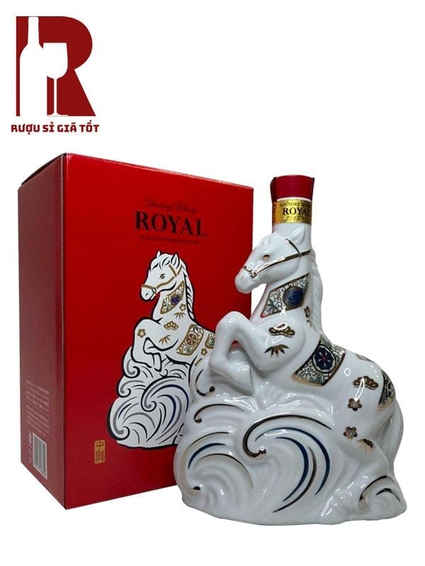 Rượu Linh Vật Ngựa Sứ Nhật Suntory Blended Japanese Whisky