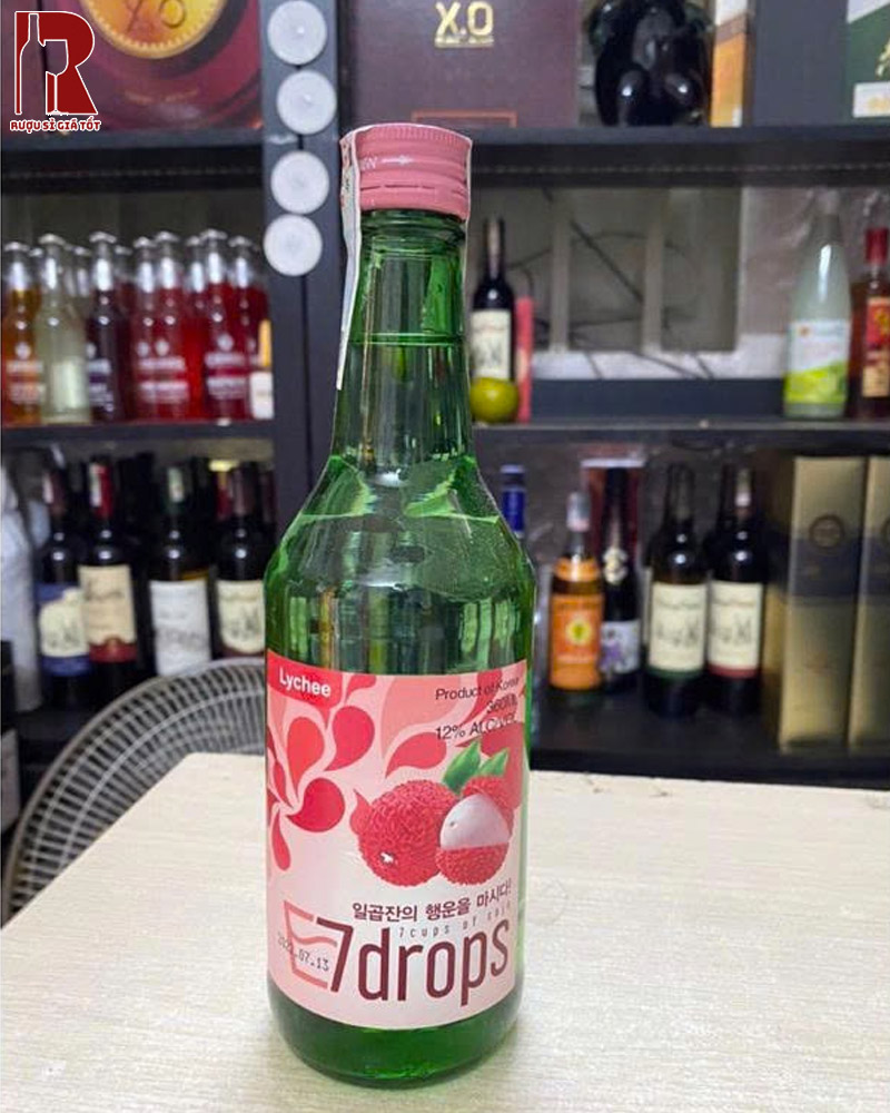 Rượu Soju 7Drops Lychee - Vải Ngon Bổ Rẻ