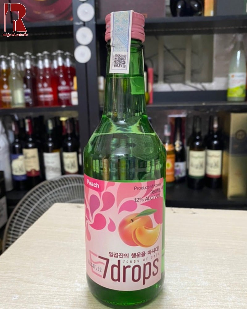 Rượu Soju 7Drops Peach - Đào Nhập Khẩu