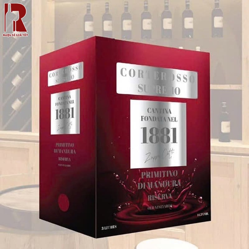 Rượu Vang Bịch Ý 1881 Supermo Reserva Giá Tốt