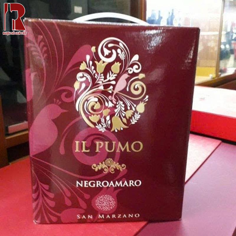 Rượu Vang Bịch Ý IL Pumo Negroamaro 3L Giá Rẻ