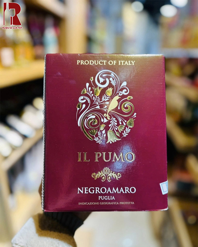 Rượu Vang Bịch Ý IL Pumo Negroamaro 3L Tiện Lợi