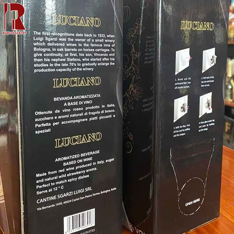 Rượu Vang Bịch Ý Ngọt Luciano Semi Chính Hãng