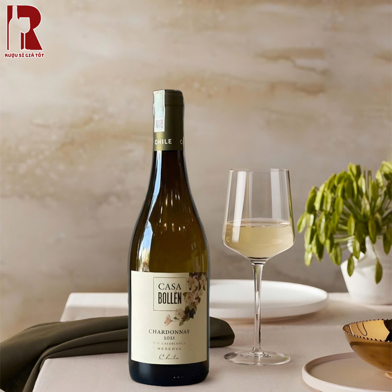 Giá Rượu Vang Chile Trắng Casa Bollen Reserva Chardonnay Mới Nhất