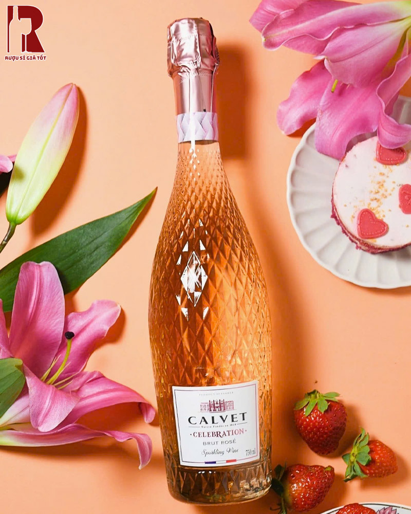 Mua Rượu Vang Nổ Hồng Calvet Celebration Sparkling Rose