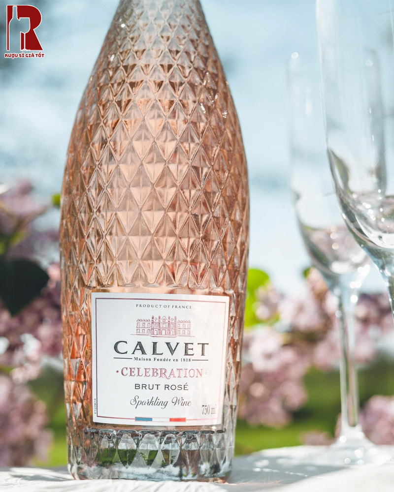Giá Rượu Vang Nổ Hồng Calvet Celebration Sparkling Rose