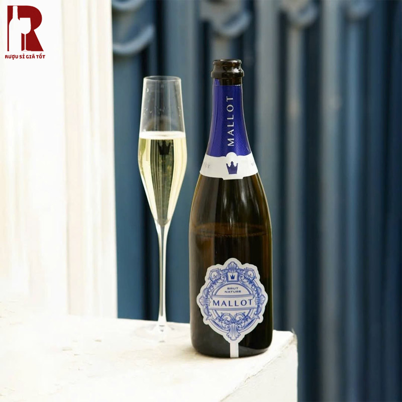 Rượu Vang Nổ Pháp Mallot Brut Nature Có Đèn Giá Tại Việt Nam