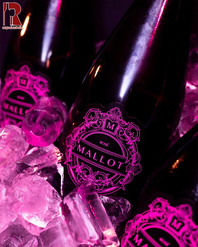 Uống Rượu Vang Nổ Pháp Mallot Rose Có Đèn Sành Điệu
