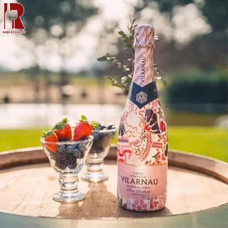 Thưởng Thức Rượu Vang Nổ Vilarnau Delicate Rose Organic Sleeve