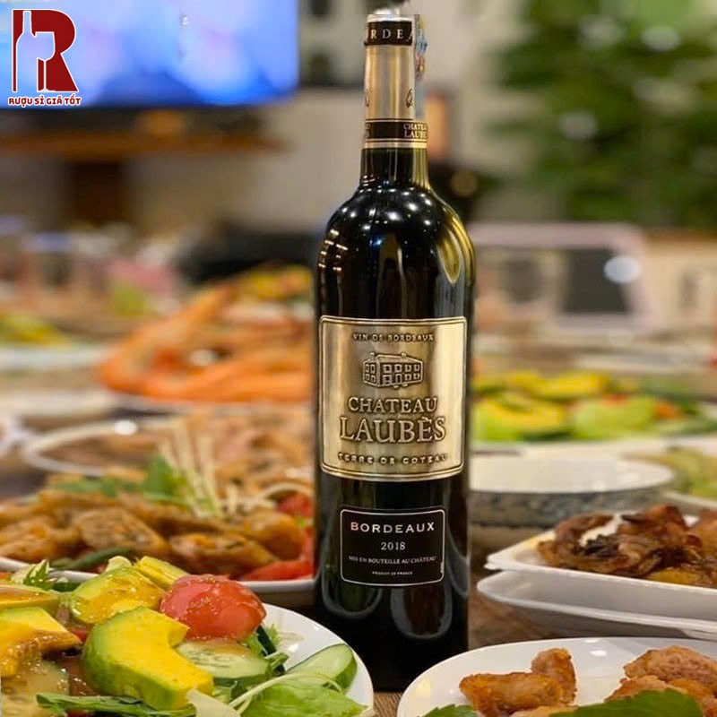 Rượu Vang Pháp Đỏ Chateau Laubes Bordeaux - Nhãn Thiếc Ngon Bổ Rẻ