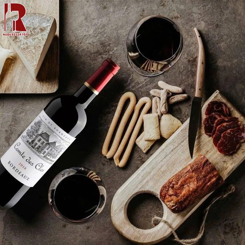 Kết Hợp Món Ăn Với Rượu Vang Pháp Đỏ Comte Desclos Bordeaux