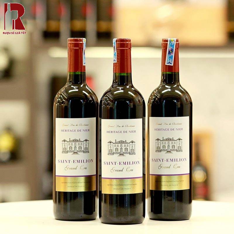 Mua Rượu Vang Pháp Đỏ Heritage De Nier Saint Emilion Grand Cru Uy Tín