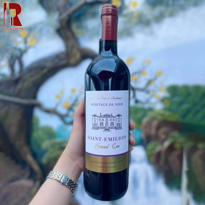 Rượu Vang Pháp Đỏ Heritage De Nier Saint Emilion Grand Cru Giá Rẻ
