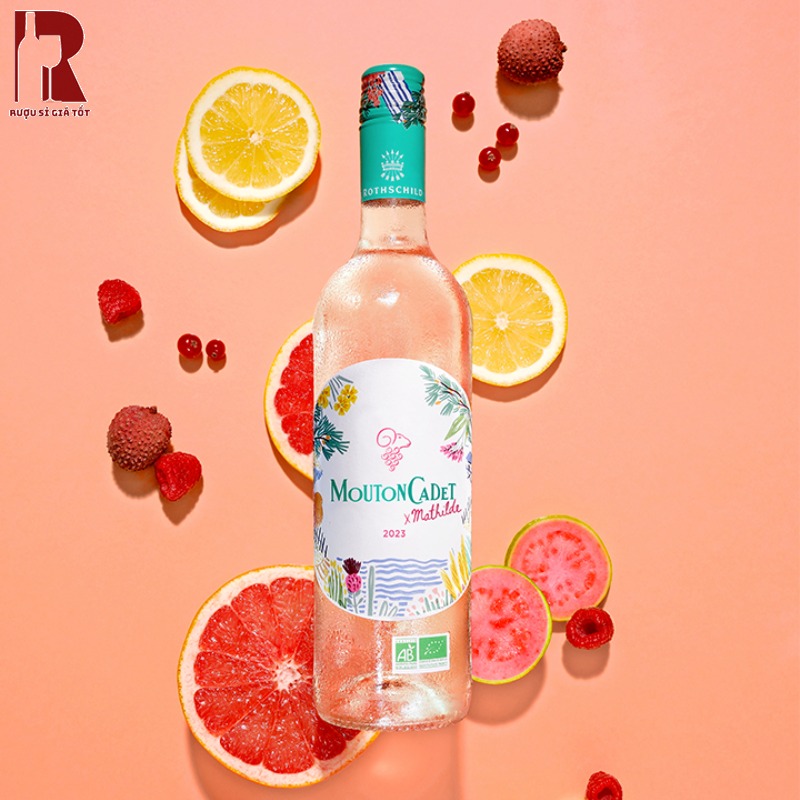 Rượu Vang Pháp Hồng Mouton Cadet Rosé x Mathilde AOP Giá Tốt Nhất