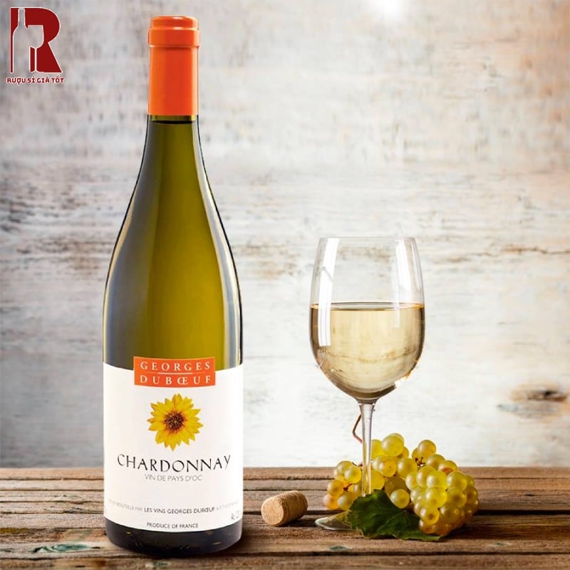 Rượu Vang Pháp Trắng Georges Duboeuf Flower Collection Chardonnay Cao Cấp