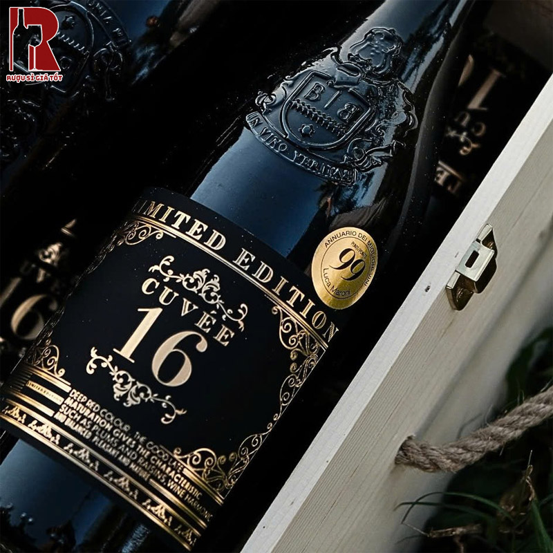 Thiết Kế Chai Rượu Vang Ý Đỏ Cuvee 16 Limited Edition