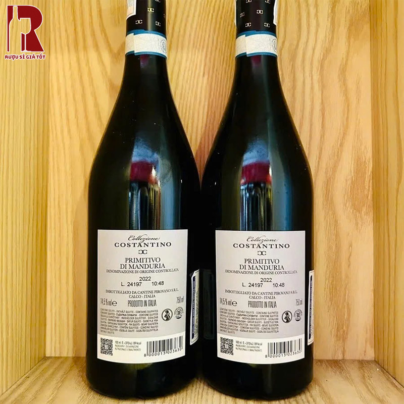 Rượu Vang Ý Đỏ Pirovano Collezione Costantino Primitivo Di Manduria Giá Rẻ