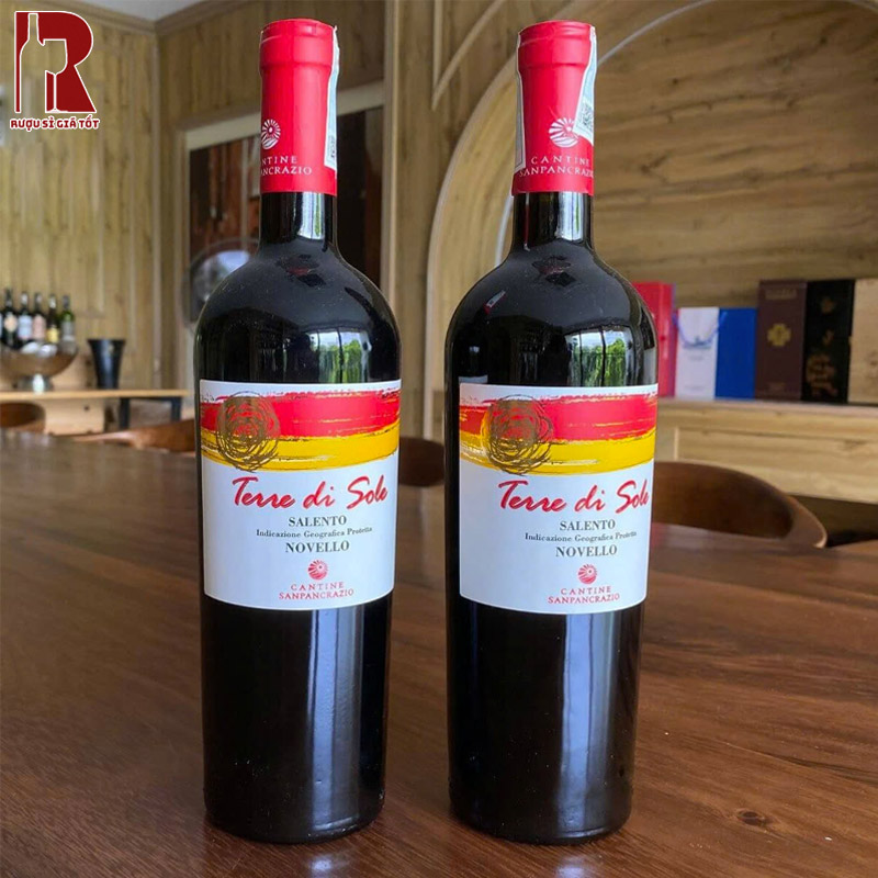 Rượu Vang Ý Đỏ Terre Di Sole Novello Puglia IGT Thơm Ngon