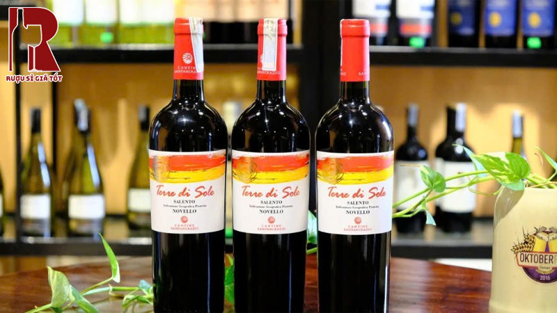 Mua Rượu Vang Ý Đỏ Terre Di Sole Novello Puglia IGT Uy Tín, Giá Tốt