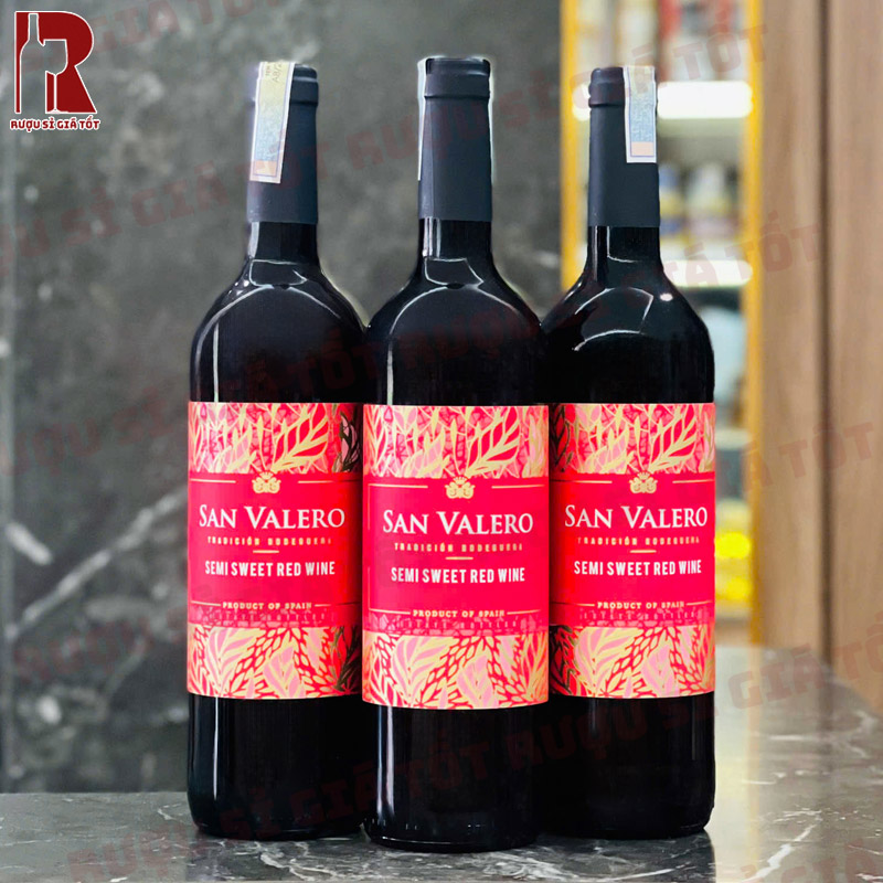 Rượu Vang Tây Ban Nha Đỏ San Valero Tinto Semidulce nhập khẩu