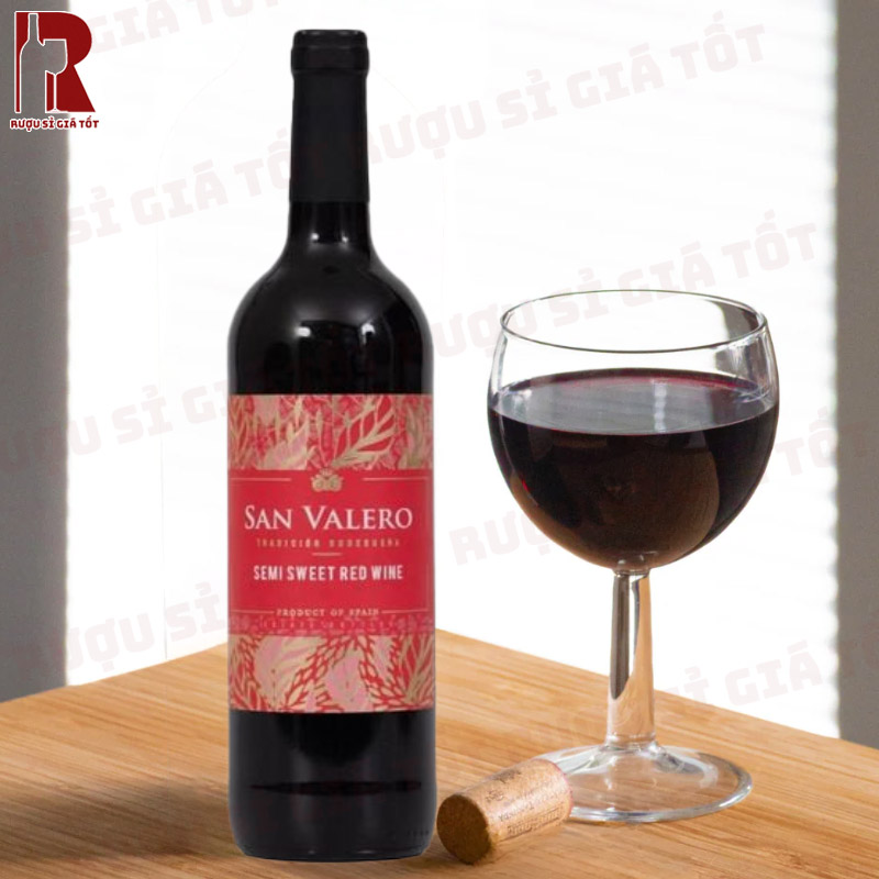 Rượu Vang Tây Ban Nha Đỏ San Valero Tinto Semidulce nhập khẩu chính hãng