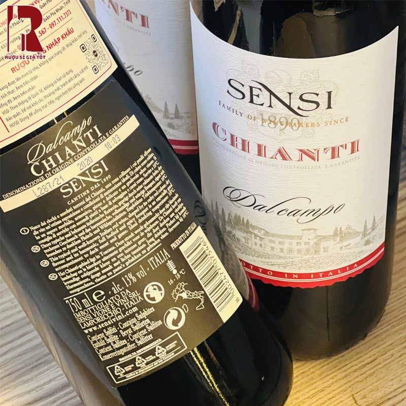 Rượu Vang Ý Đỏ Sensi Chianti Dalcampo nhập khẩu giá rẻ chính hãng