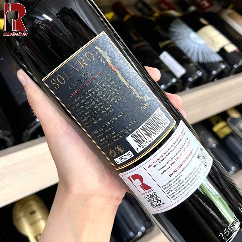Rượu Solaro Costa Cabernet Sauvignon mang đến sự ổn định, hài hòa và dễ uống