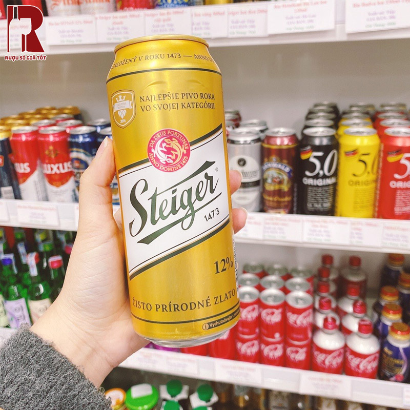 Bia Tiệp Steiger Vàng Lon 500ml nhập khẩu chính hãng