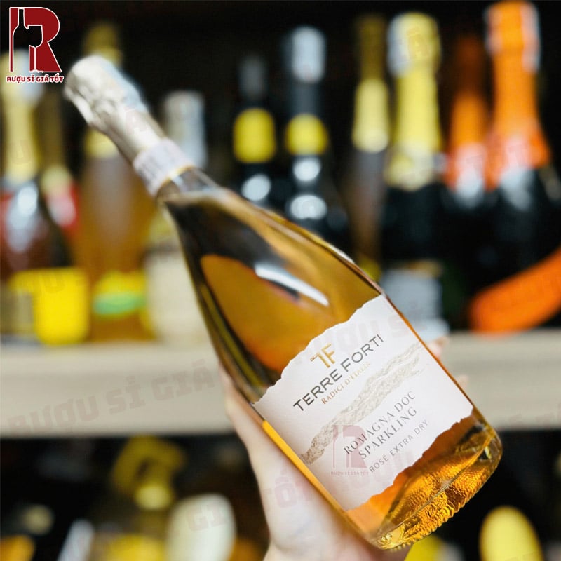 Rượu Vang Nổ Terre Forti Novebolle Rose Extra Dry Romagna nhập khẩu giá rẻ