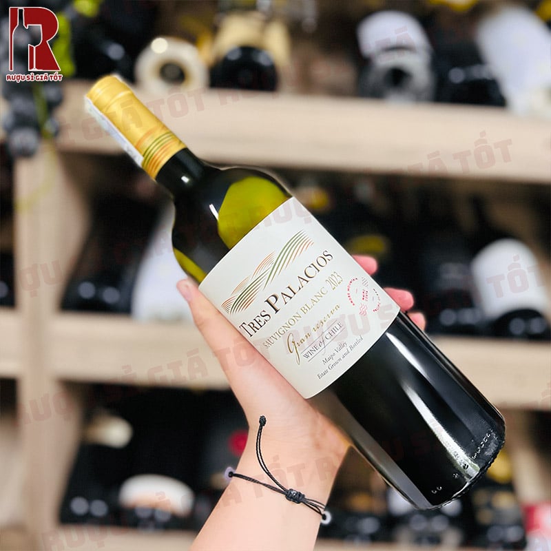 Rượu Vang Chile Trắng Tres Palacios Sauvignon Blanc Gran Reserva nhập khẩu giá rẻ