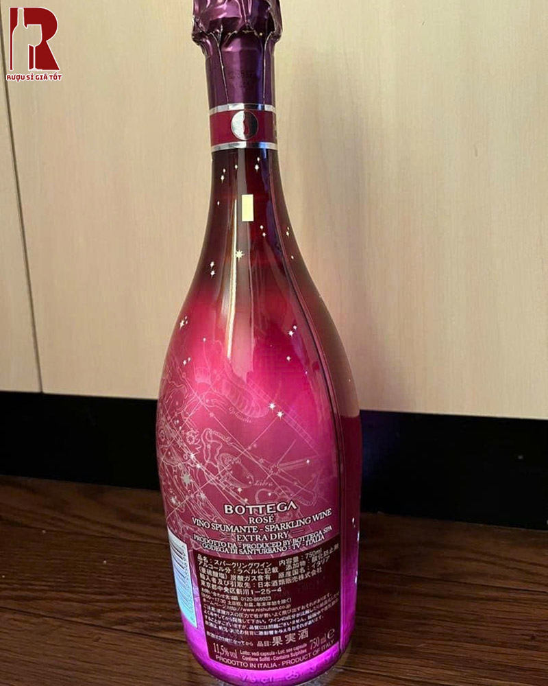 Giá Rượu Vang Nổ Bottega Stella Millesimato Extra Brut Rosato Led Version Bao Nhiêu?