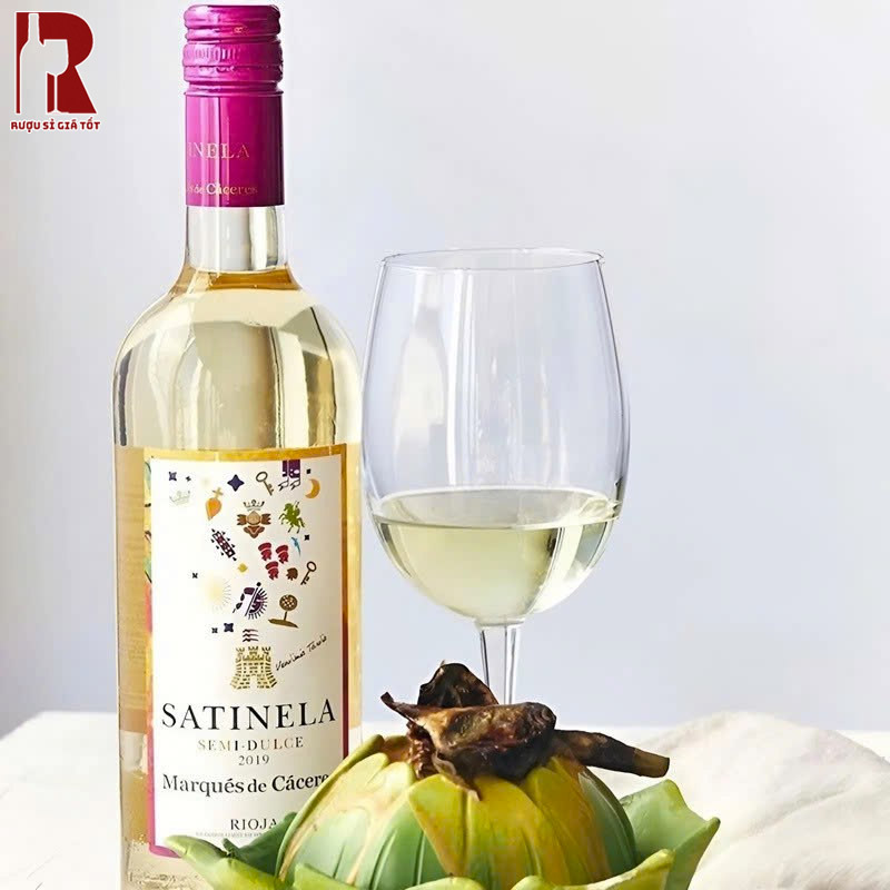 Mua Rượu Vang Tây Ban Nha Ngọt Marques de Caceres Satinela Semi Dulce Rioja