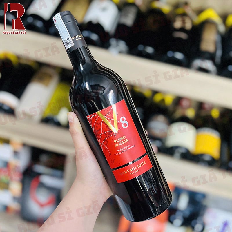 Rượu Vang Ý Đỏ V8 Rosso Puglia Varvaglione Dal 1921 Cao Cấp