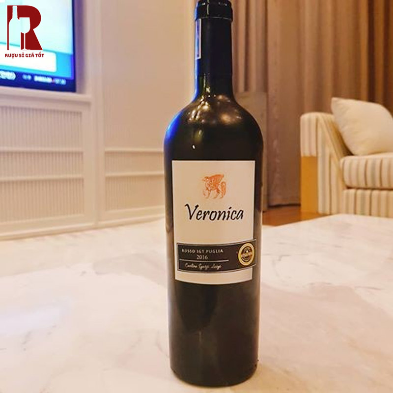 Rượu Vang Ý Đỏ Veronica Rosso IGT Puglia Chát nhập khẩu chính hãng giá rẻ