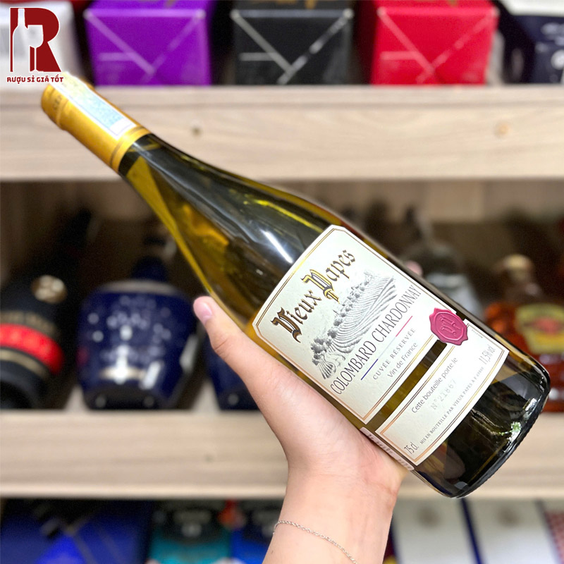 Rượu Vang Pháp Trắng Vieux Papes Colombard Chardonnay Cao Cấp