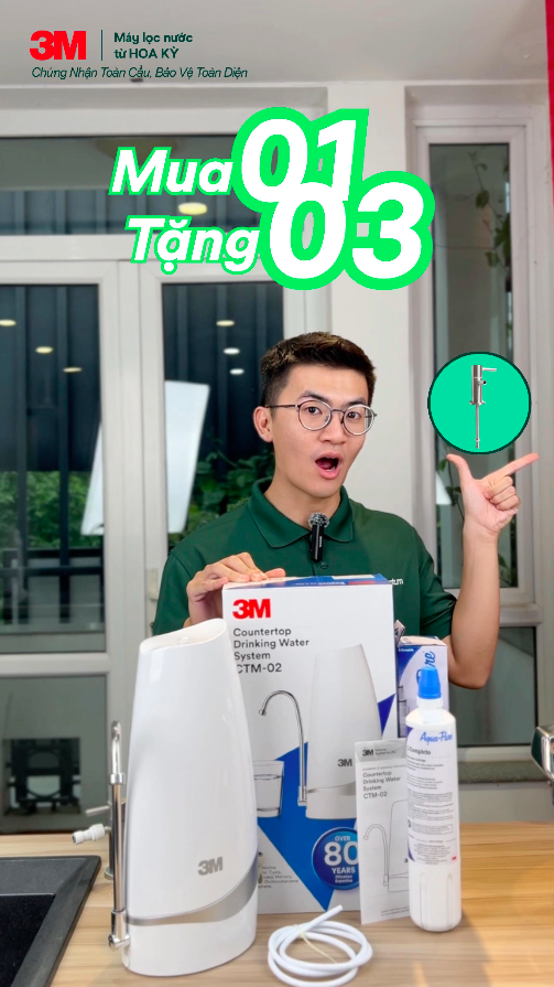 Máy lọc nước 3M CTM-02 – Giải pháp cá nhân hoá nguồn nước sạch cho không gian sống hiện đại