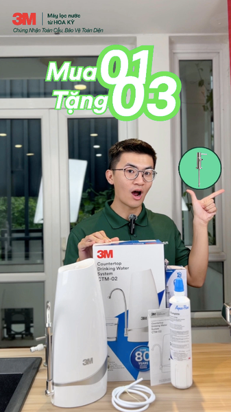 Máy lọc nước 3M CTM-02 – Giải pháp cá nhân hoá nguồn nước sạch cho không gian sống hiện đại
