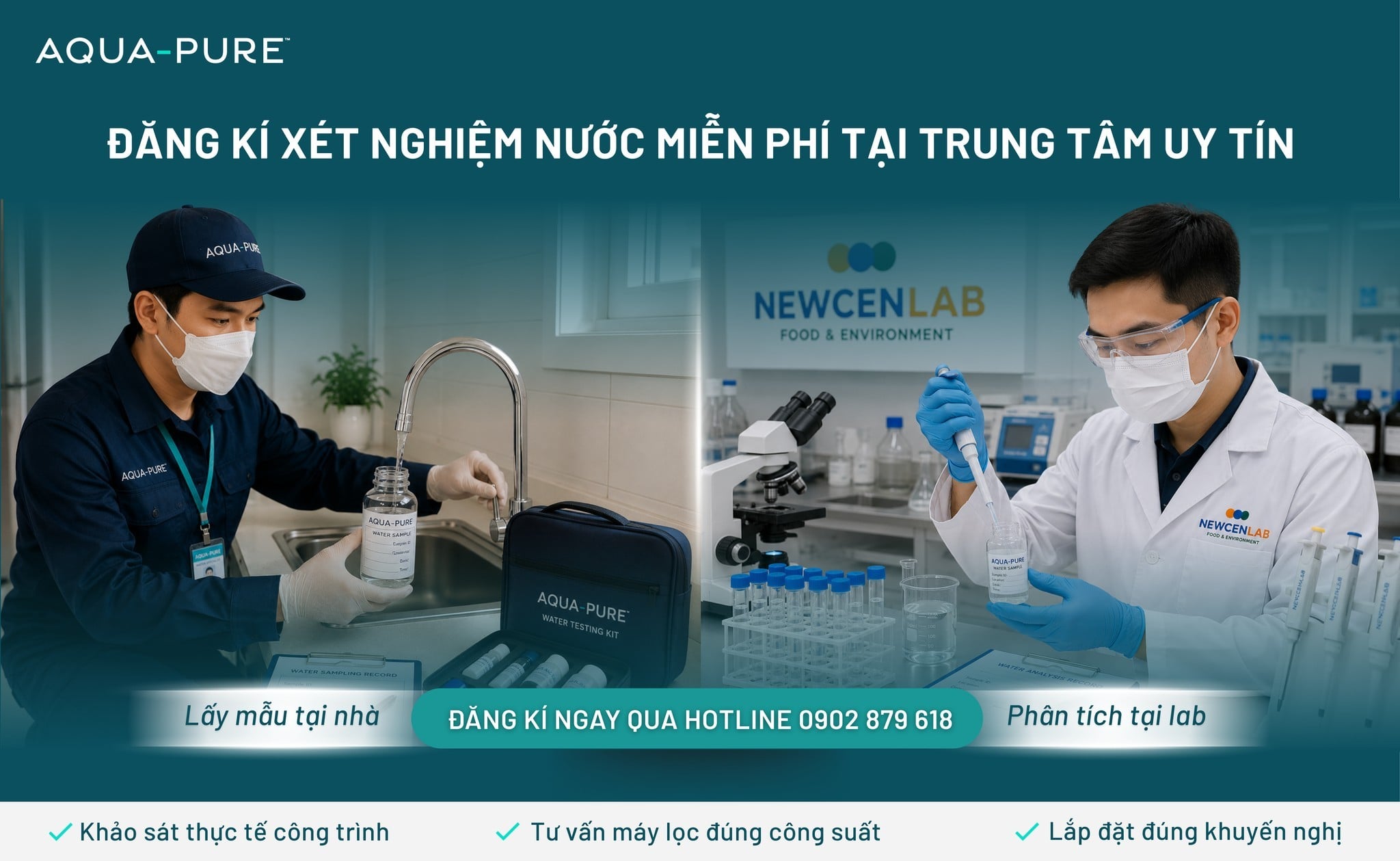 ĐĂNG KÝ: XÉT NGHIỆM NƯỚC MIỄN PHÍ CHUẨN PHÒNG LAB TẠI TP.HCM