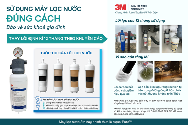Dấu hiệu cần biết để thay lõi máy lọc nước 3M