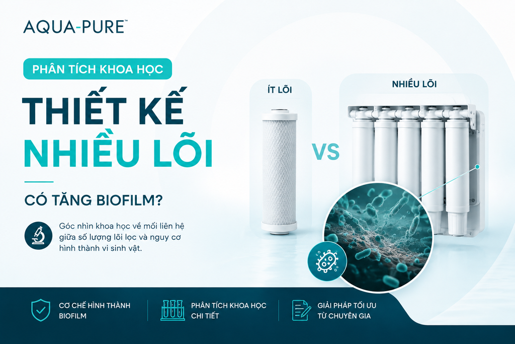Phân Tích Khoa Học: Thiết Kế Hệ Thống Lọc Nước Nhiều Khớp Nối Có Làm Tăng Nguy Cơ Hình Thành Biofilm?