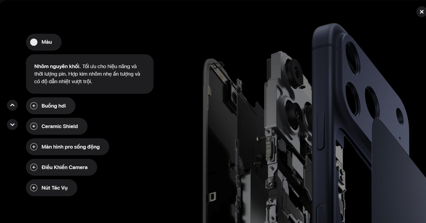 Nhôm nguyên khối. Tối ưu cho hiệu năng và thời lượng pin. Hợp kim nhôm nhẹ ấn tượng và có độ dẫn nhiệt vượt trội.