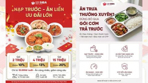 Gói Cơm Trả Trước Cơm Ngon Siba Cho Cá Nhân & Doanh Nghiệp