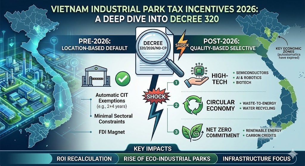 Vietnam Industrial Park Tax Incentives 2026: A Deep Dive into Decree 320
