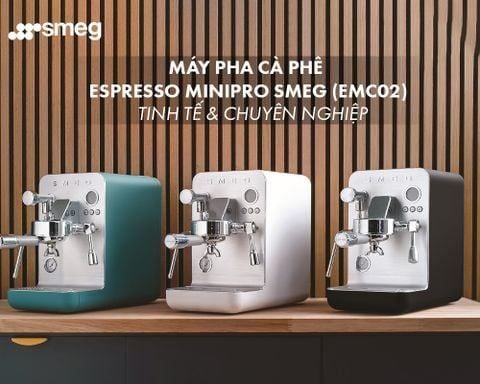 Máy Pha Cà Phê Espresso Minipro Smeg EMC02 - Tinh Tế & Chuyên Nghiệp