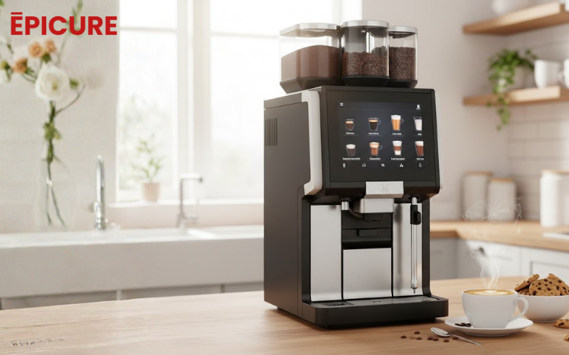 Hệ thống vệ sinh trên WMF 5000S+ tự động, tiết kiệm thời gian