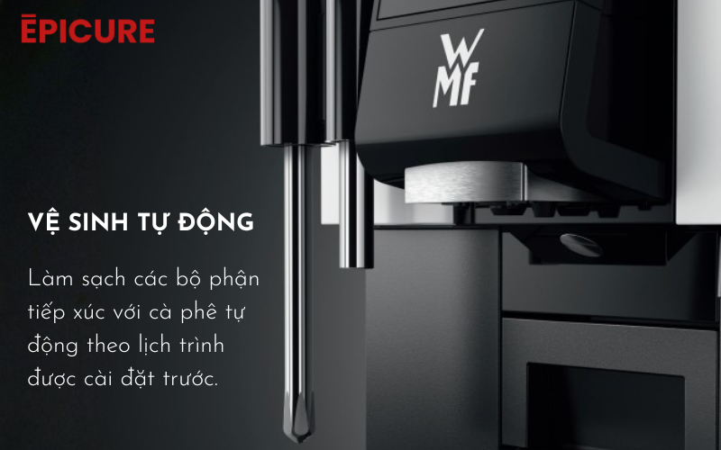WMF 1100S tự làm sạch hệ thống pha chế