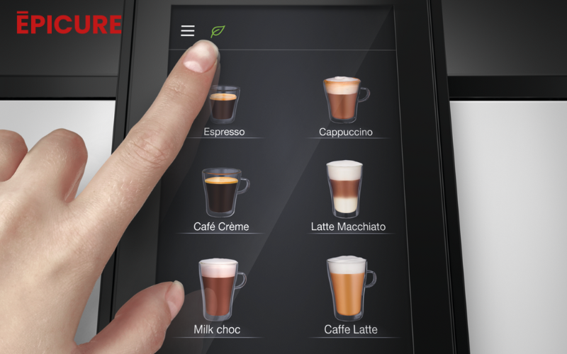 WMF 1100S có menu đơn giản