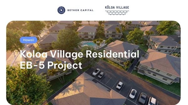 Hawaii Koloa Village EB-5 Construction & Sales Progress Update