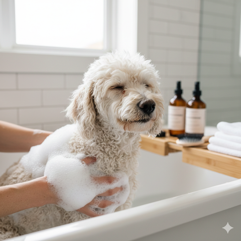 Hướng dẫn tắm Poodle tại nhà cho lông mềm mượt và khỏe mạnh
