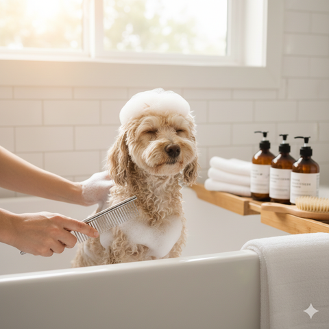 Hướng dẫn tắm Poodle đúng cách giúp lông mềm mượt tại nhà